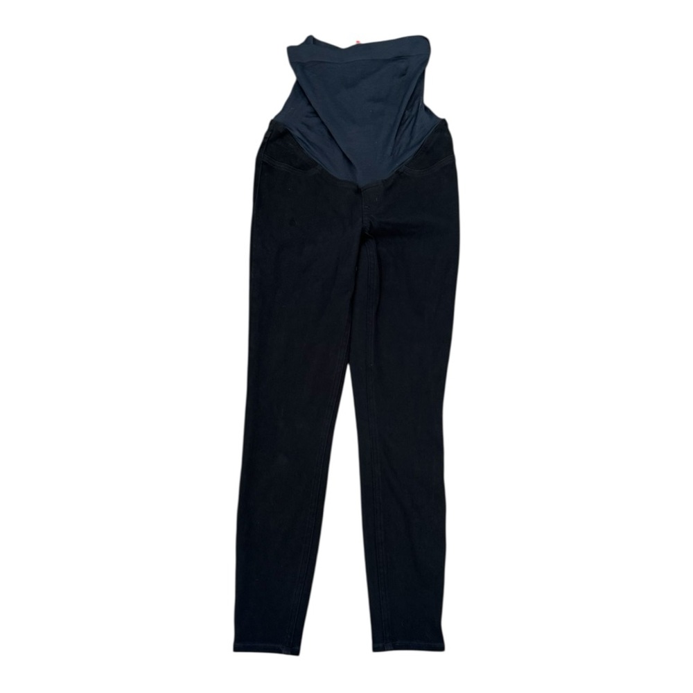Spanx Mama Ankle Jean-Ish Leggings Maternity Black Rinse Size S